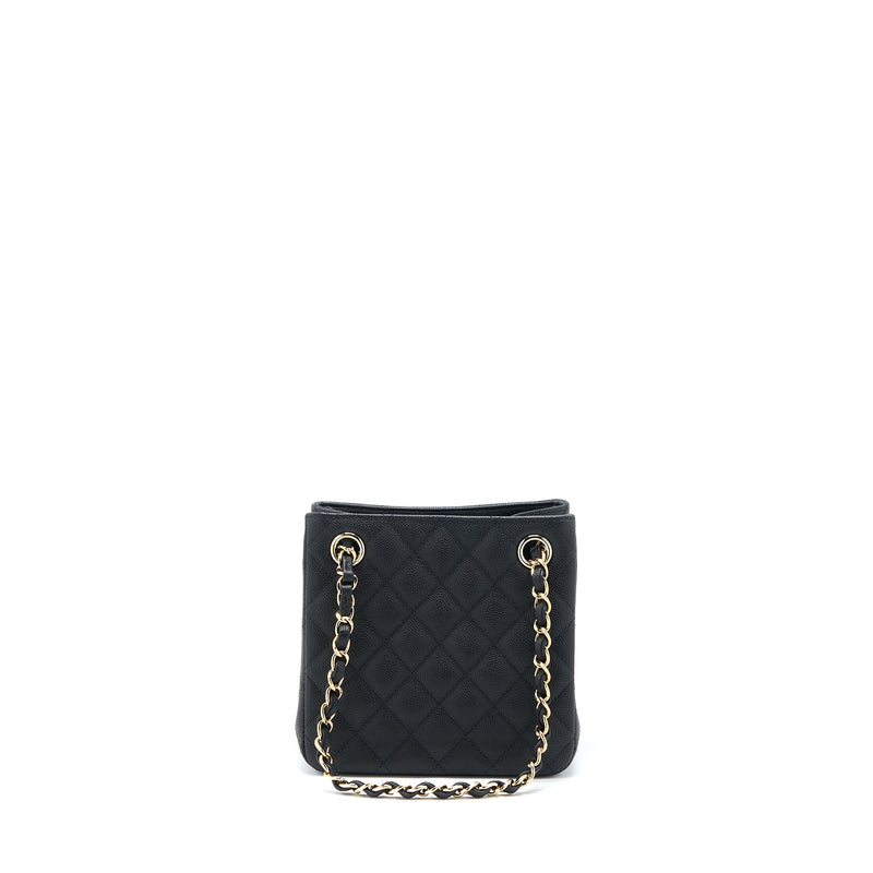 Chanel 22S Mini Bucket Bag Caviar Black LGHW (Microchip)