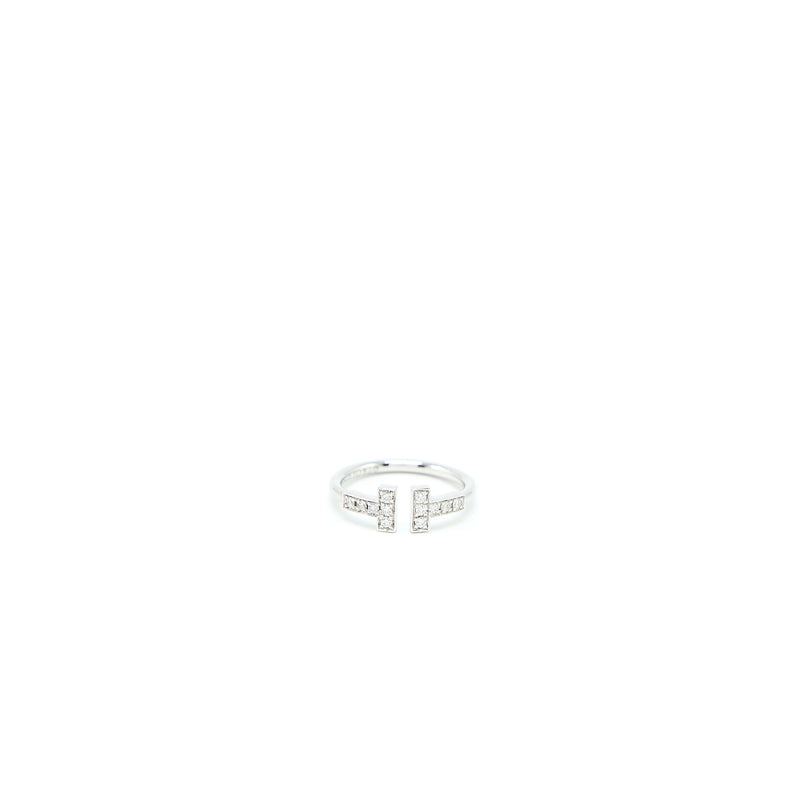 Tiffany Size 4.5 Diamond Wire Ring White Gold