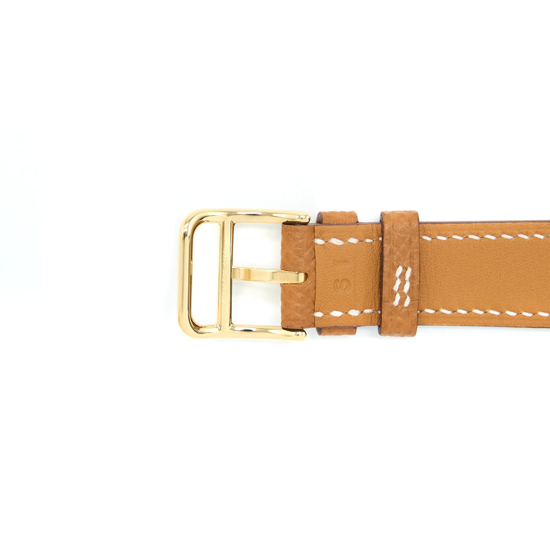 Hermes Heure H Watch Small Model 25mm Epsom Gold GHW