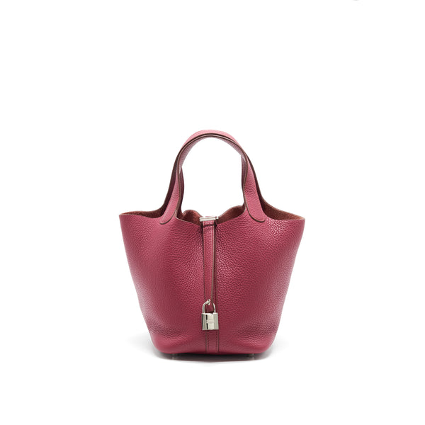 HERMES PICOTIN LOCK 18 DARK RED STAMP T