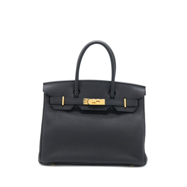 Hermes Birkin 30 Togo Black GHW Stamp D