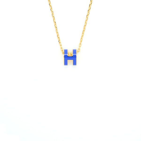 Hermes Mini Pop H Pendant Royal Blue GHW