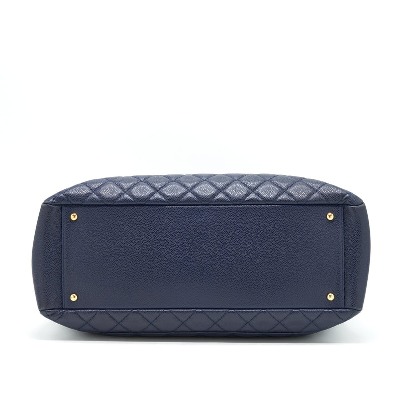 Chanel Grand Shopping Tote XL Caviar Navy Blue GHW