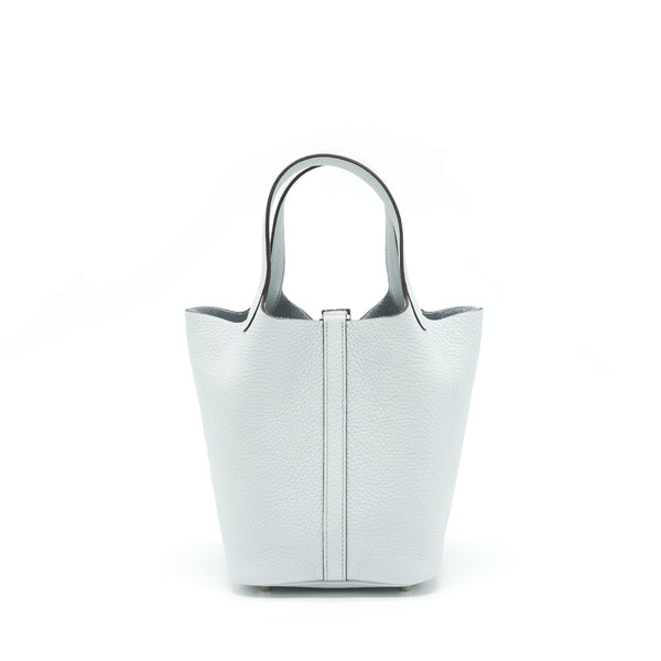 Hermes Picotin Lock 18 Bag Clemence Bleu Pale SHW Stamp Z
