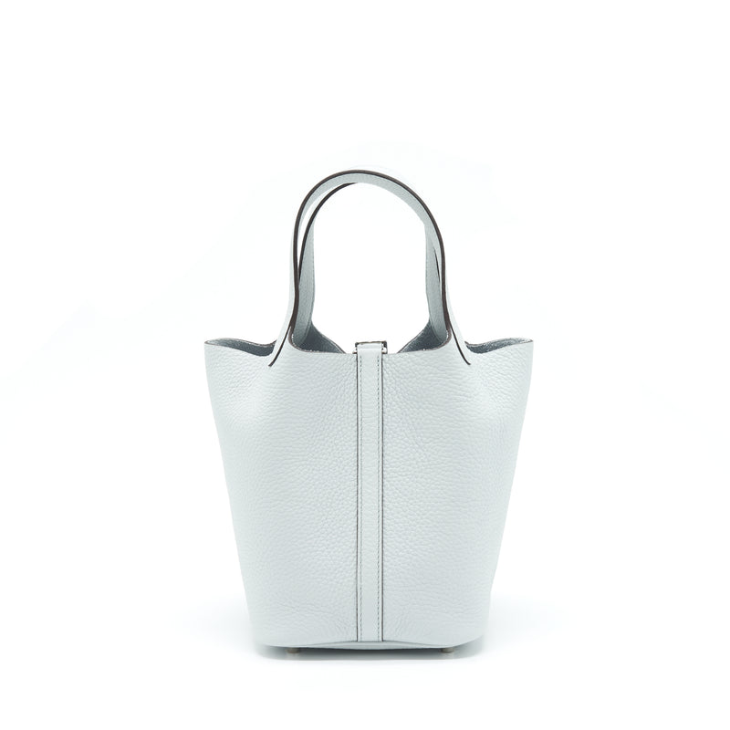Hermes Picotin Lock 18 Bag Clemence Bleu Pale SHW Stamp Z