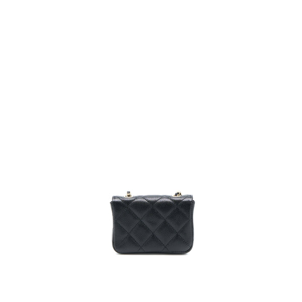 Chanel Flap Cardholder Belt Bag Caviar Black LGHW