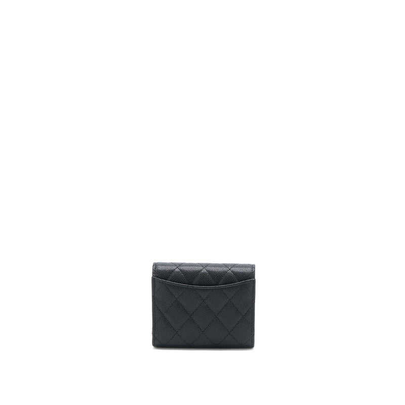 Chanel Classic Flap Compact Wallet Caviar Black LGHW