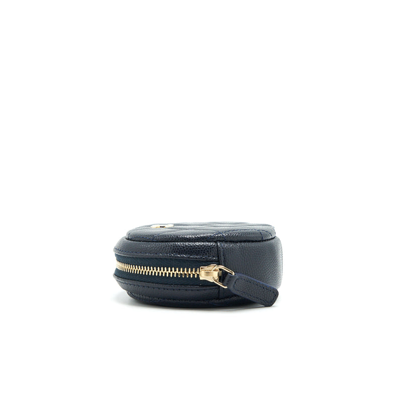 Chanel Round Coin Purse Caviar Navy