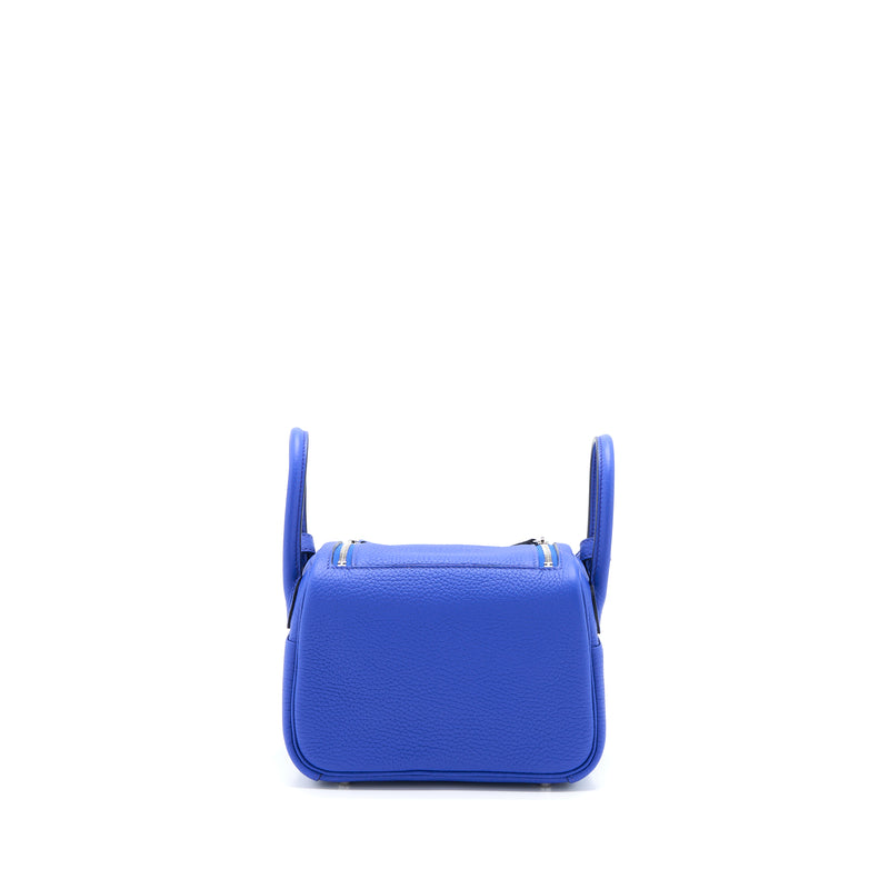 Hermes Mini Lindy Clemence Blue Royal SHW Stamp U