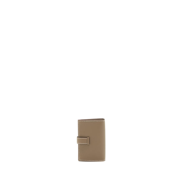 Hermes Bearn Card Holder Etoupe Epsom GHW Stamp Z