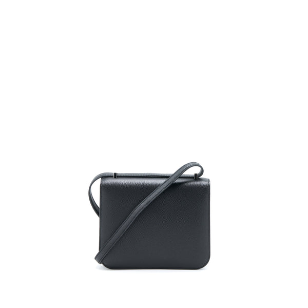 Hermes Mini Constance Epsom Black SHW Stamp Y