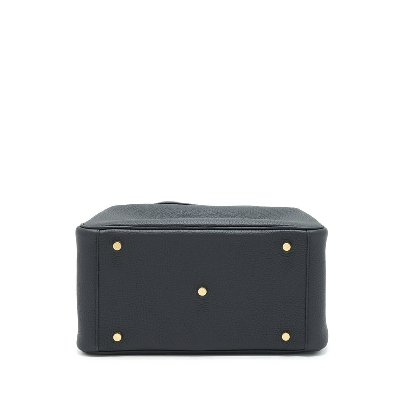 Hermes Lindy 30 Clemence Black GHW Stamp U