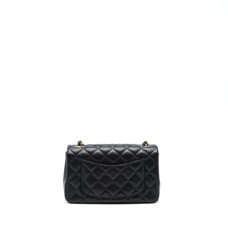 Chanel Mini Rectangular Flap Bag Lambskin Black LGHW