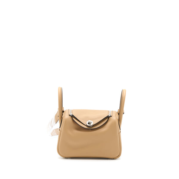 Hermes Mini Lindy Swift Chai / Mauve Sylvestre SHW Stamp U