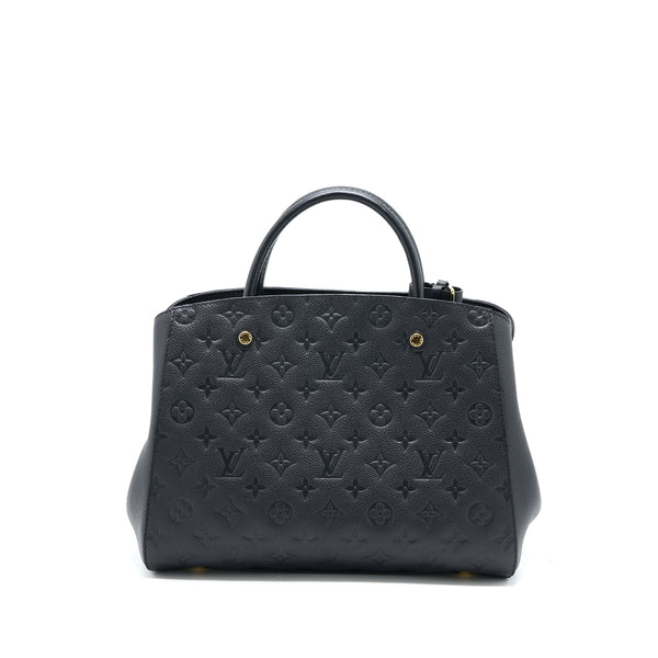 Louis Vuitton Montaigne MM Monogram Empreinte Black GHW