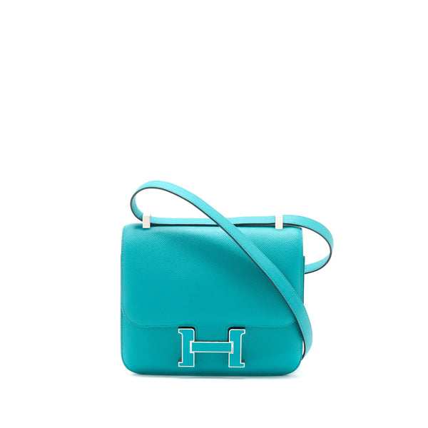 Hermes Constance 24 Epsom 7F Blue Paon/6w Menthe Enamel Hardware Stamp A