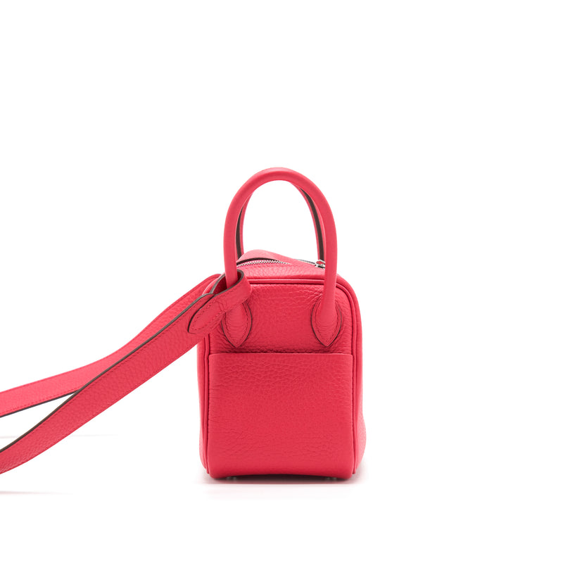 Hermes Mini Lindy Clemence Rose Extreme SHW Stamp Y