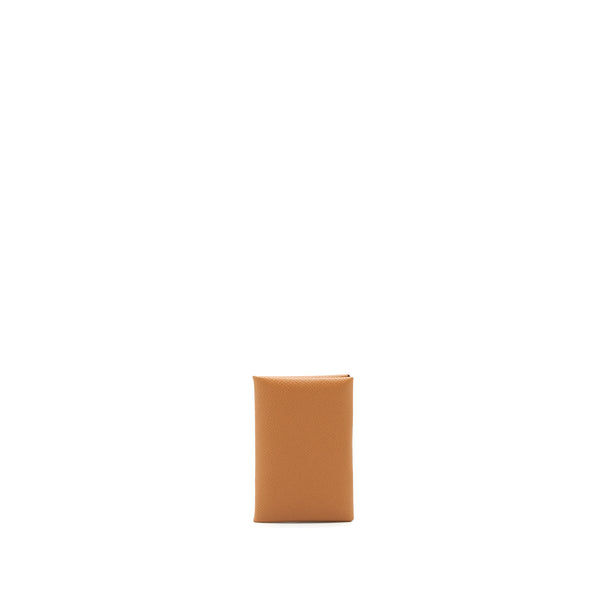 Hermes Calvi Card Holder Epsom Gold Stamp Z