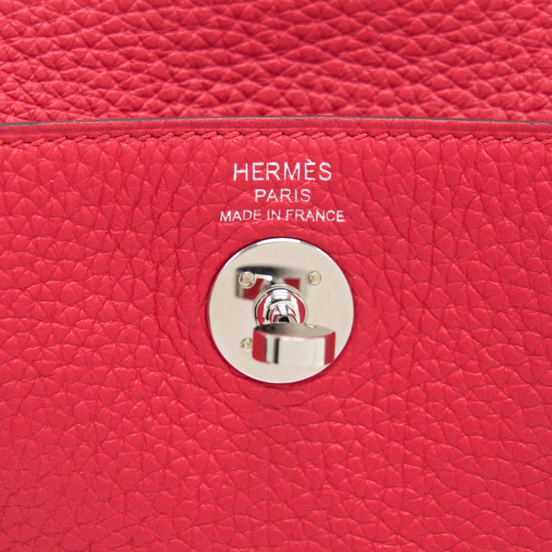 Hermes Mini Lindy Clemence Rose Extreme SHW Stamp Y