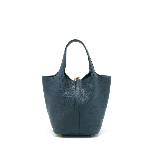 Hermes Picotin 18 Lock Bag 6O Vert Cypres GHW Stamp Z