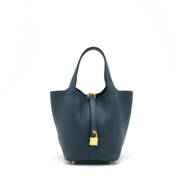 Hermes Picotin 18 Lock Bag 6O Vert Cypres GHW Stamp Z