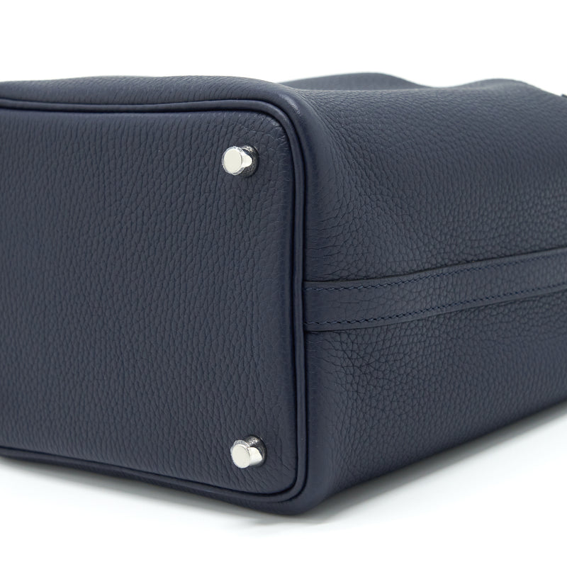 Hermes Picotin 18 Lock Bag Clemence Blue Nuit SHW Stamp Z