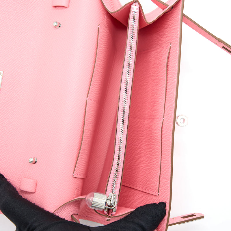Hermes Kelly To Go Epsom 1Q Rose Confetti SHW Stamp Z