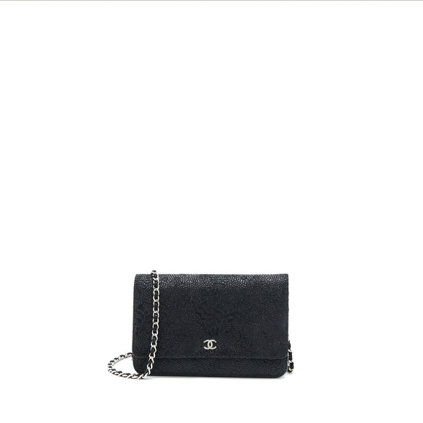 Chanel Seasonal Wallet On Chain Fabric Black SHW