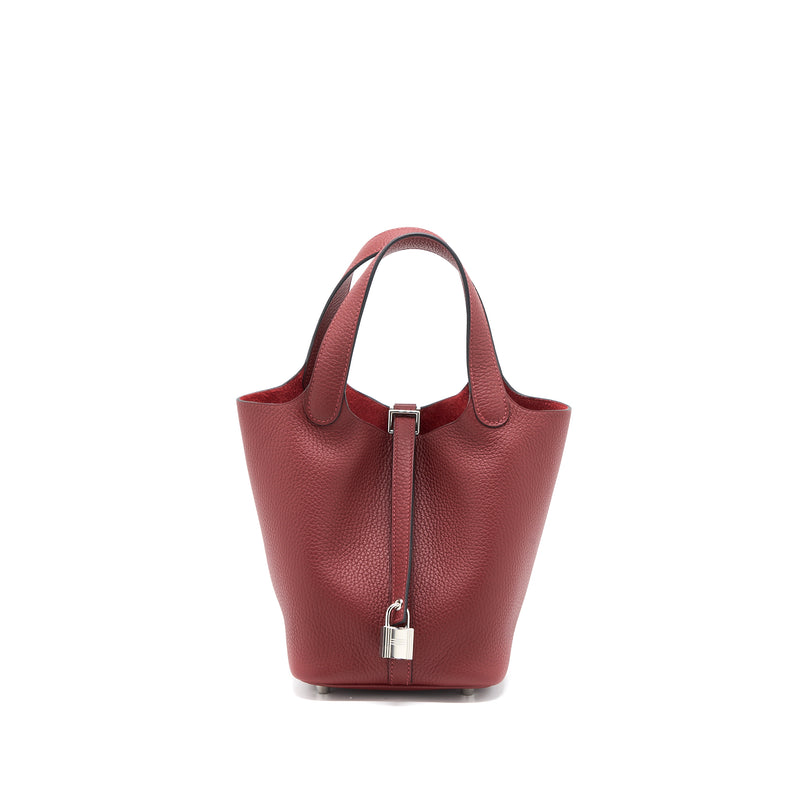 Hermes Picotin 18 Lock Bag Clemence Rouge H SHW Stamp U