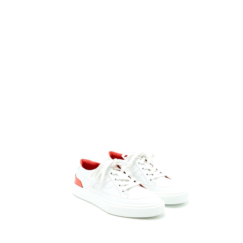 Hermes Size 37.5 Femme Deep Sneaker Blanc/Rouge Jai