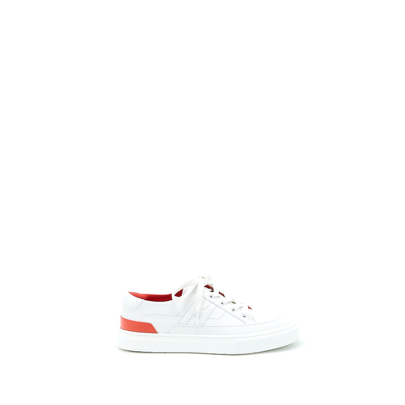 Hermes Size 37.5 Femme Deep Sneaker Blanc/Rouge Jai