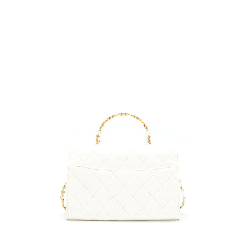 Chanel Seasonal Flap Bag Lambskin White GHW