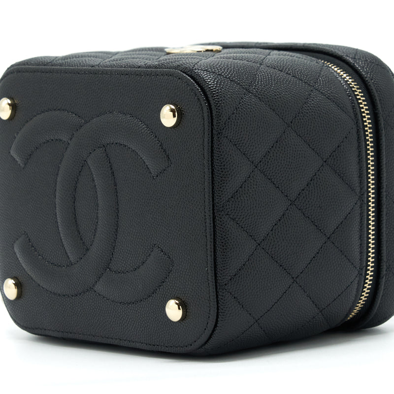 Chanel 22S Top Handle Vanity Caviar Black LGHW(Microchip)