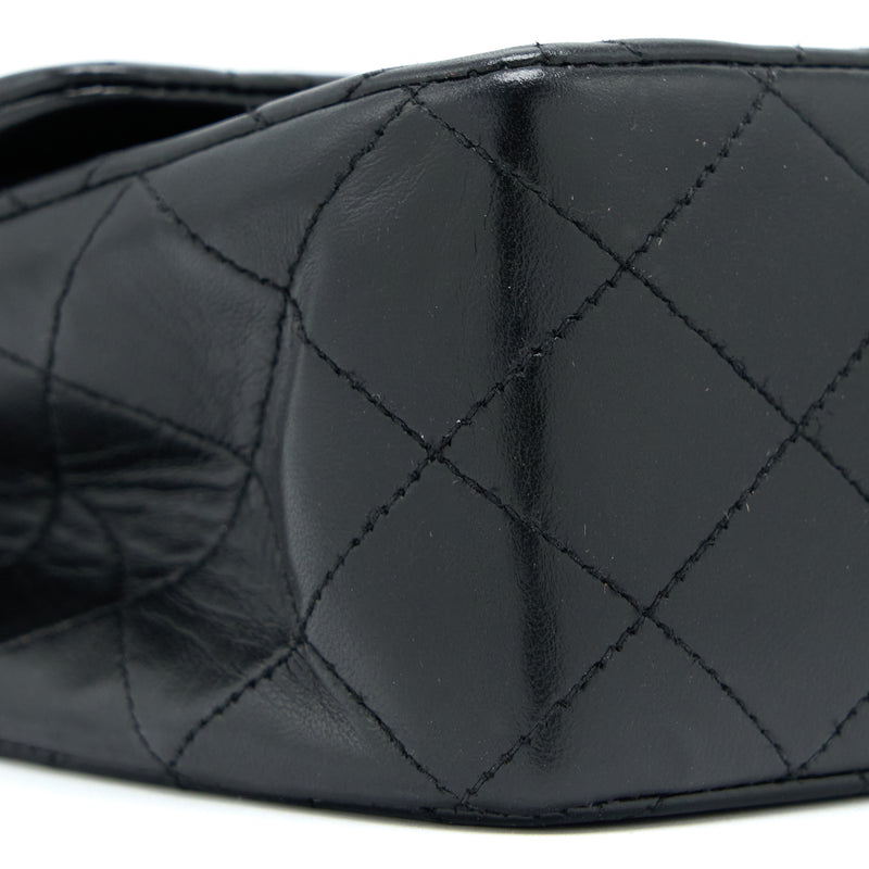 Chanel Vintage Medium Flap Bag Lambskin Black GHW