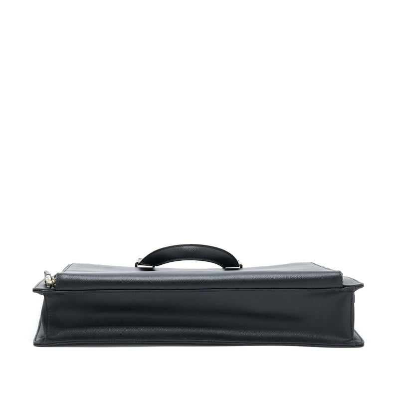 Prada Saffiano Briefcase Black SHW