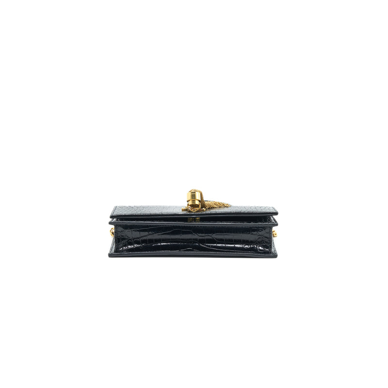 Saint Laurent /YSL Kate Small Chain Wallet with Tassel Black GHW