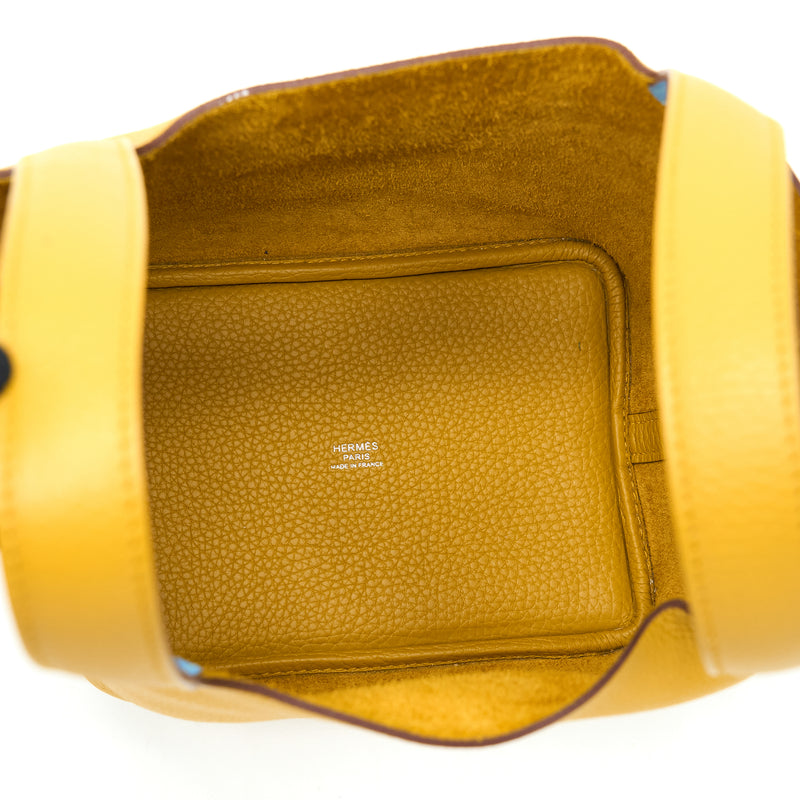 Hermes Picotin 18 Clemence Amber Yellow SHW Stamp C