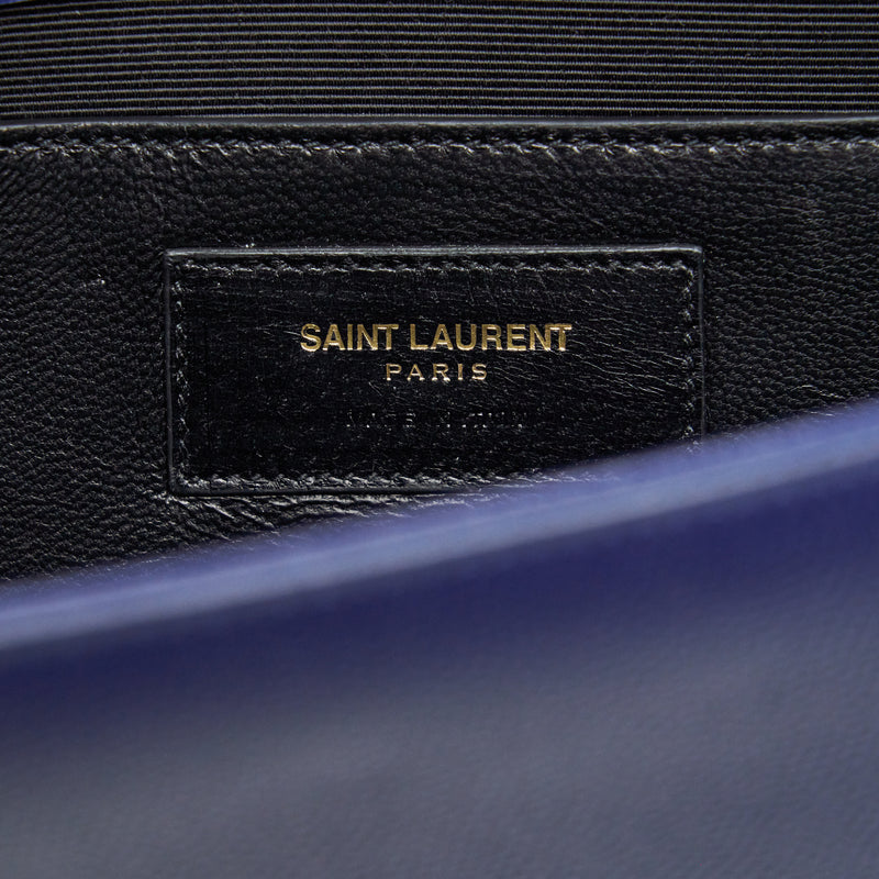 Saint Laurent/ YSL Clutch Caviar Blue GHW