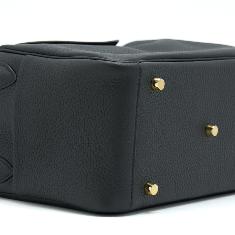 Hermes Lindy 26 Clemence Black GHW Stamp U