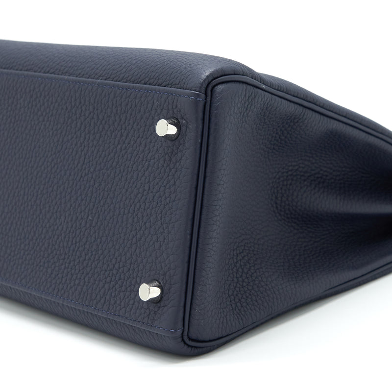 Hermes Kelly 35 Togo Blue Nuit SHW Stamp A
