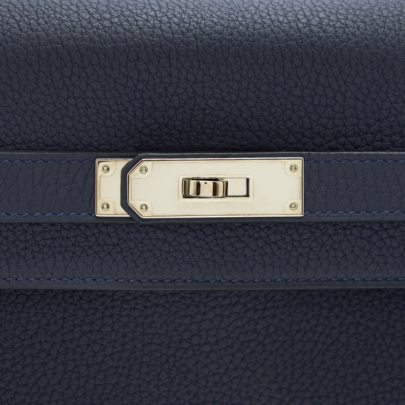 Hermes Kelly 35 Togo Blue Nuit SHW Stamp A