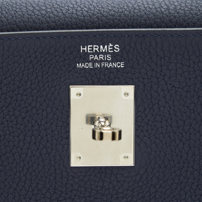 Hermes Kelly 35 Togo Blue Nuit SHW Stamp A