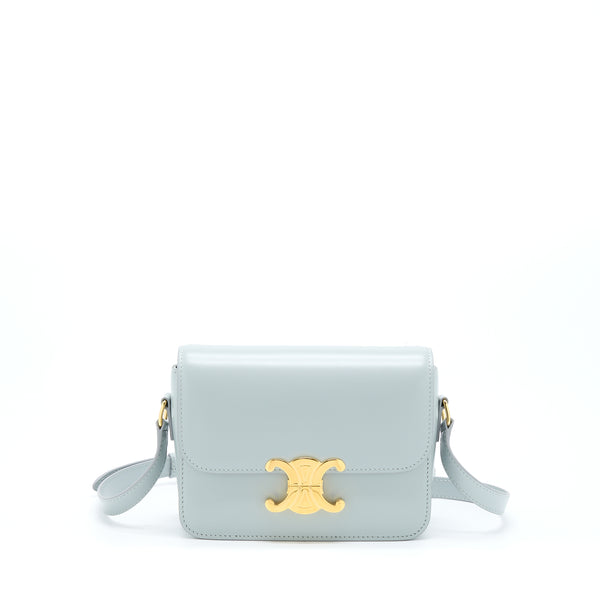 Celine Teen Triomphe Bag Calfskin Mineral GHW