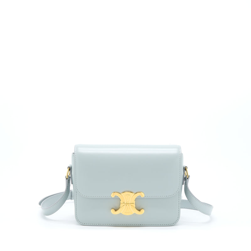 Celine Teen Triomphe Bag Calfskin Mineral GHW