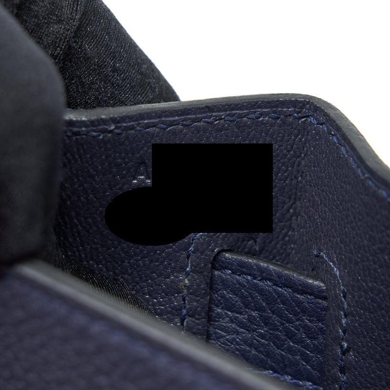 Hermes Kelly 35 Togo Blue Nuit SHW Stamp A