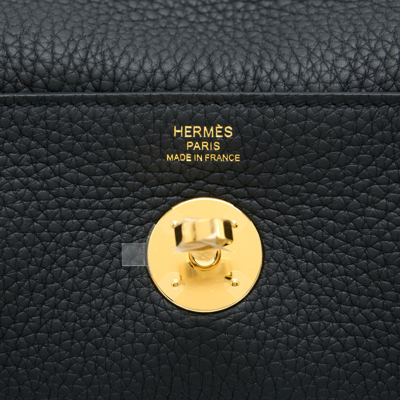 Hermes Lindy 26 Clemence Black GHW Stamp U