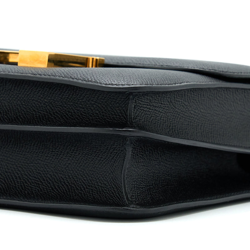Hermes Constance 24 Epsom Black RGHW Stamp A