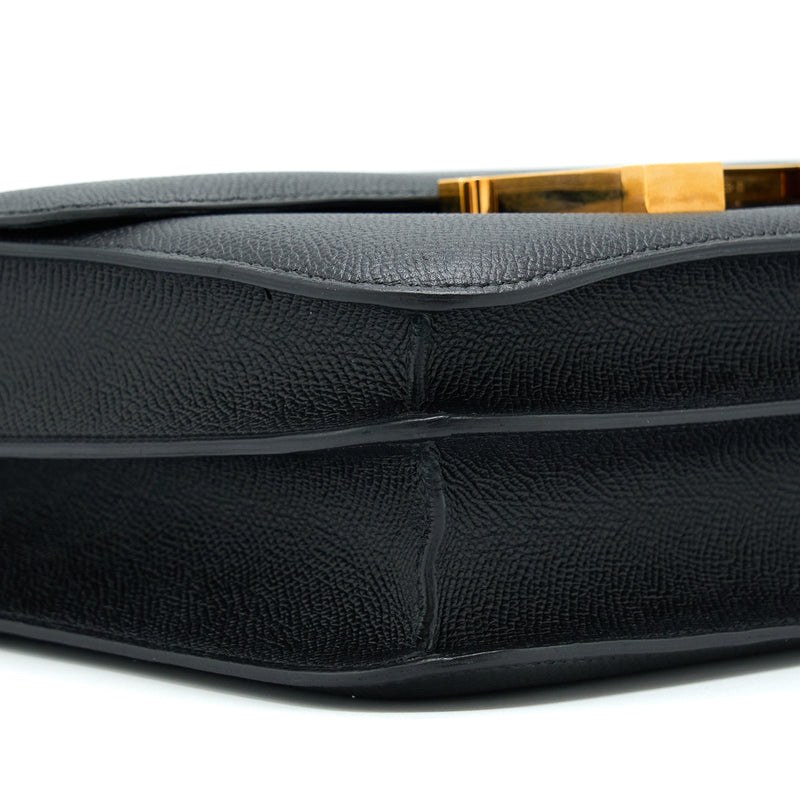 Hermes Constance 24 Epsom Black RGHW Stamp A