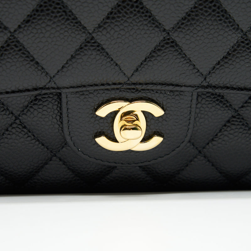 Chanel Medium Classic Double Flap Caviar in Black GHW