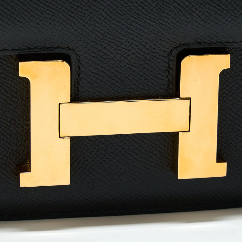 Hermes Constance 24 Epsom Black RGHW Stamp A